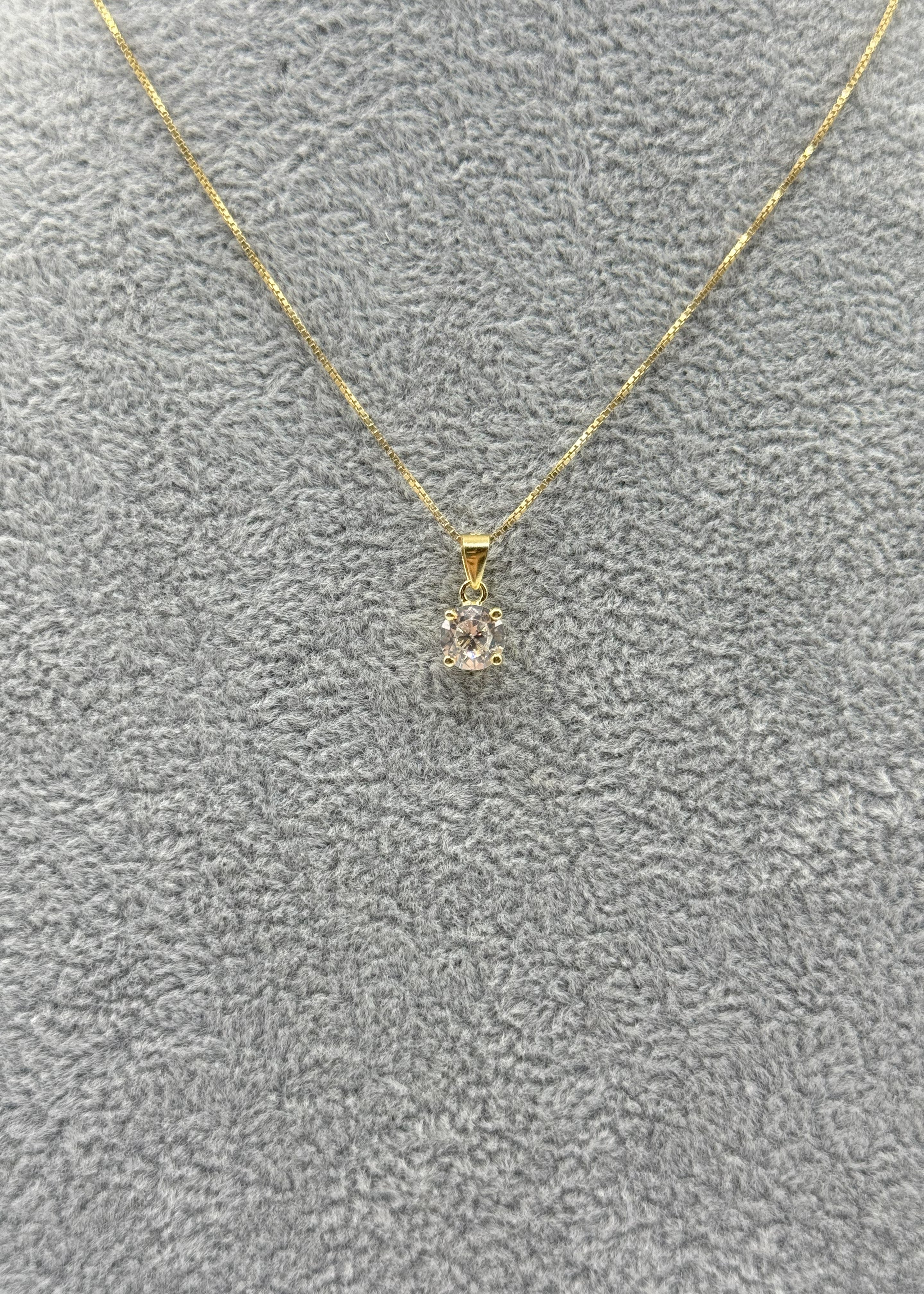 Collana Argento925 Dorata Con Ciondolo Zirconato Art.P1/1C6