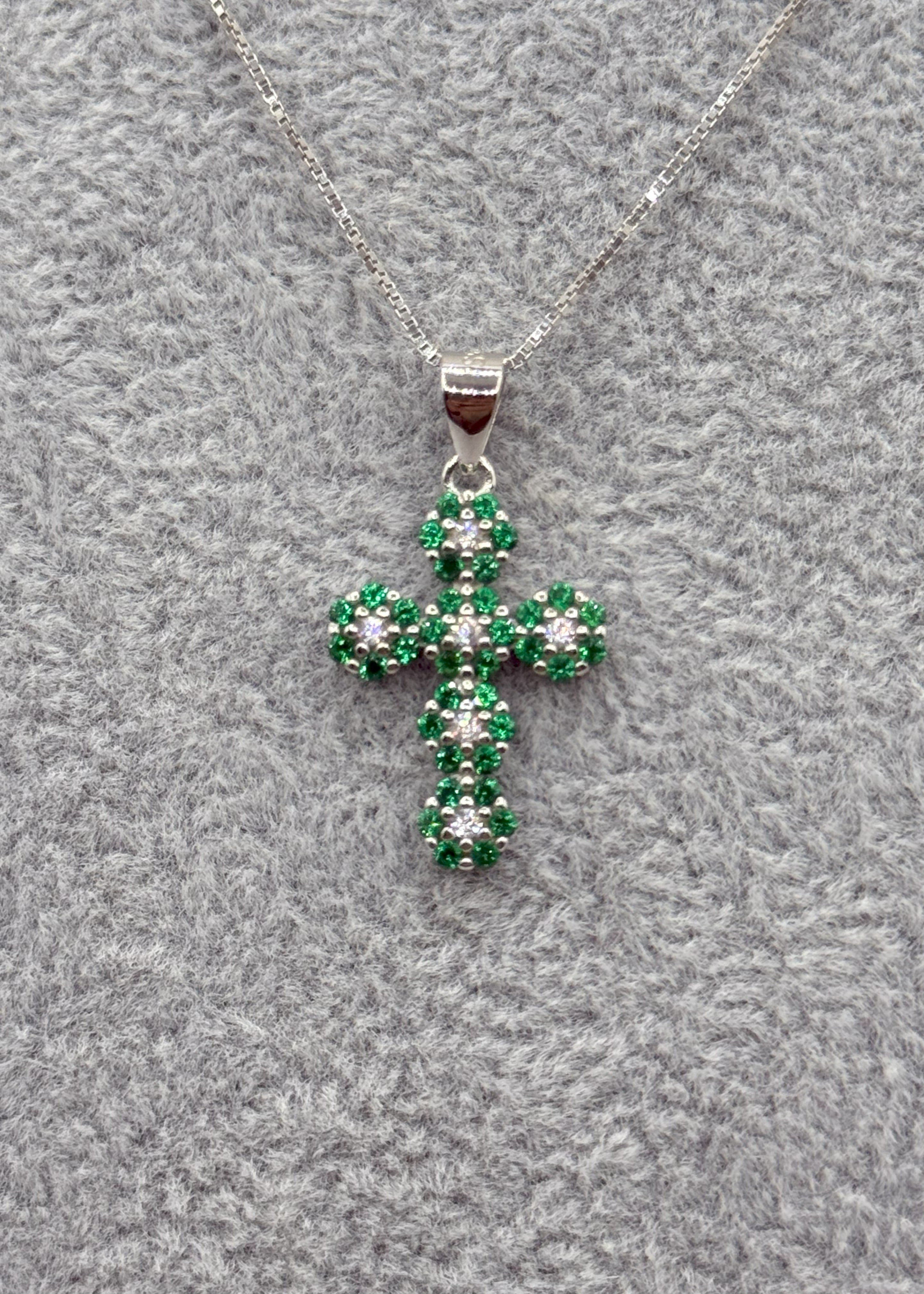 Collana Argento925 Con Ciondolo Crocifisso Zirconato Art.P20/79