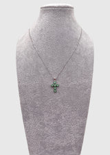 Collana Argento925 Con Ciondolo Crocifisso Zirconato Art.P20/79