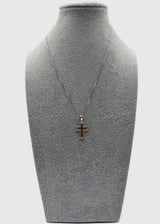 Collana Argento925 Con Ciondolo Crocifisso Zirconato Art.9650