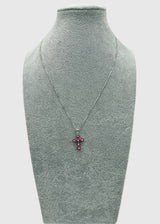 Collana Argento925 Con Ciondolo Crocifisso Zirconato Art.P20/79