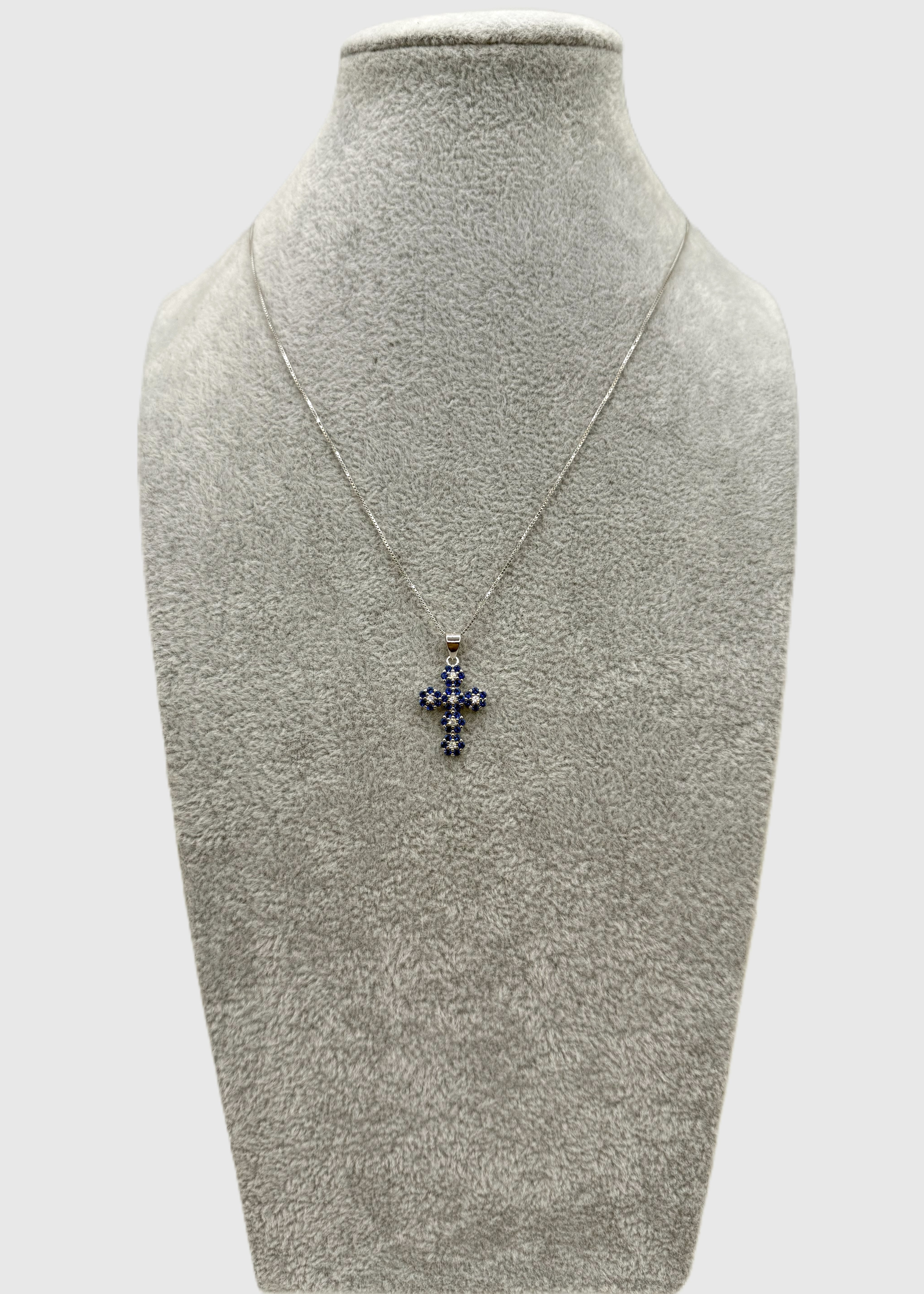 Collana Argento925 Con Ciondolo Crocifisso Zirconato Art.P20/79