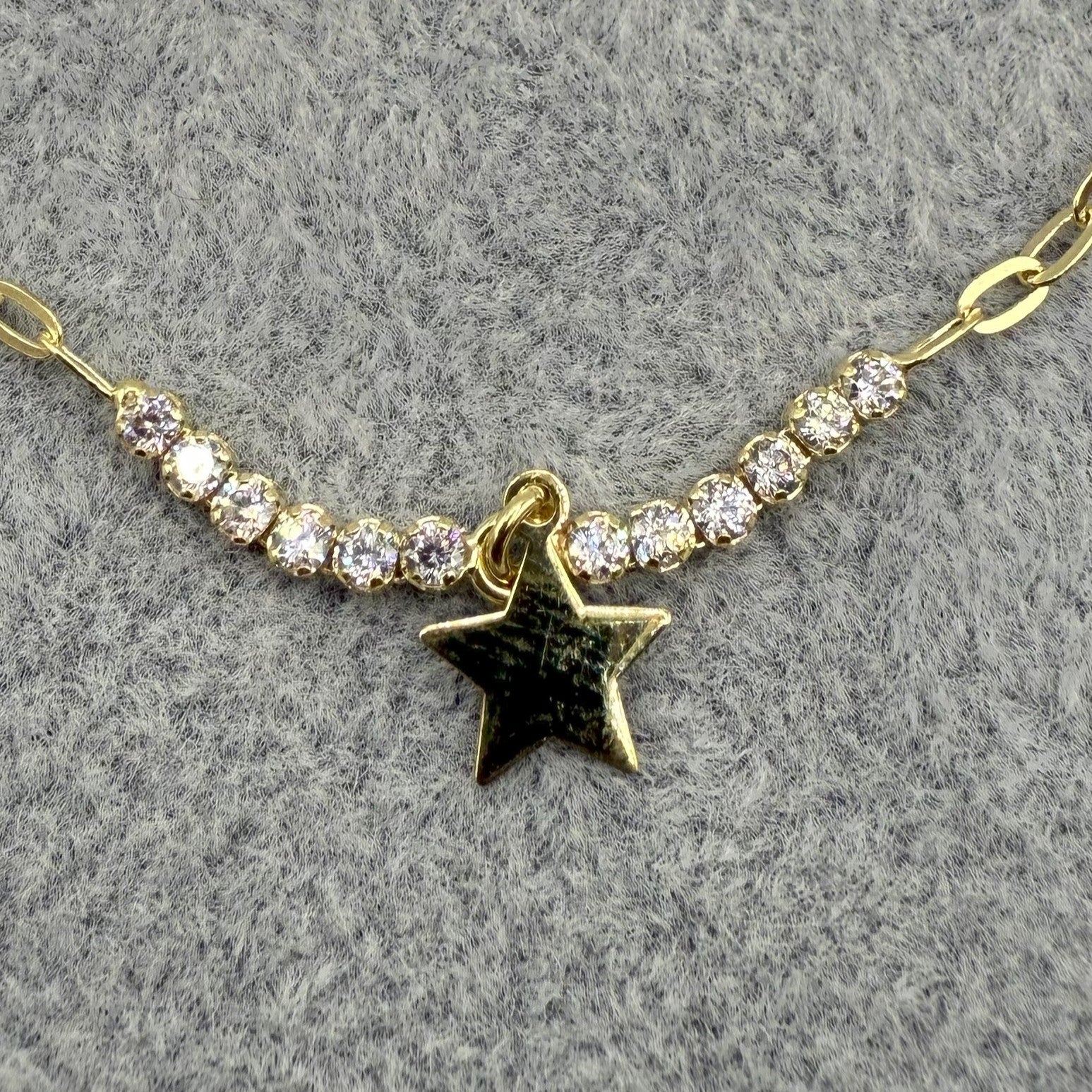 Bracciale Argento925 Dorato Con Ciondolo Stella e ZIrconi Art.9946