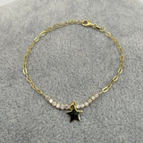 Bracciale Argento925 Dorato Con Ciondolo Stella e ZIrconi Art.9946