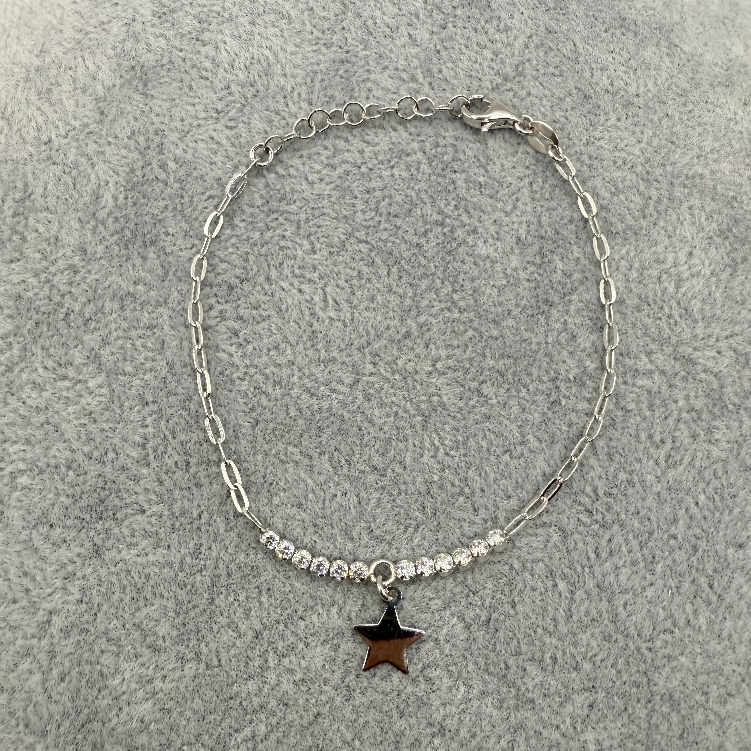 Bracciale Argento925 Con Ciondolo Stella e ZIrconi Art.9946