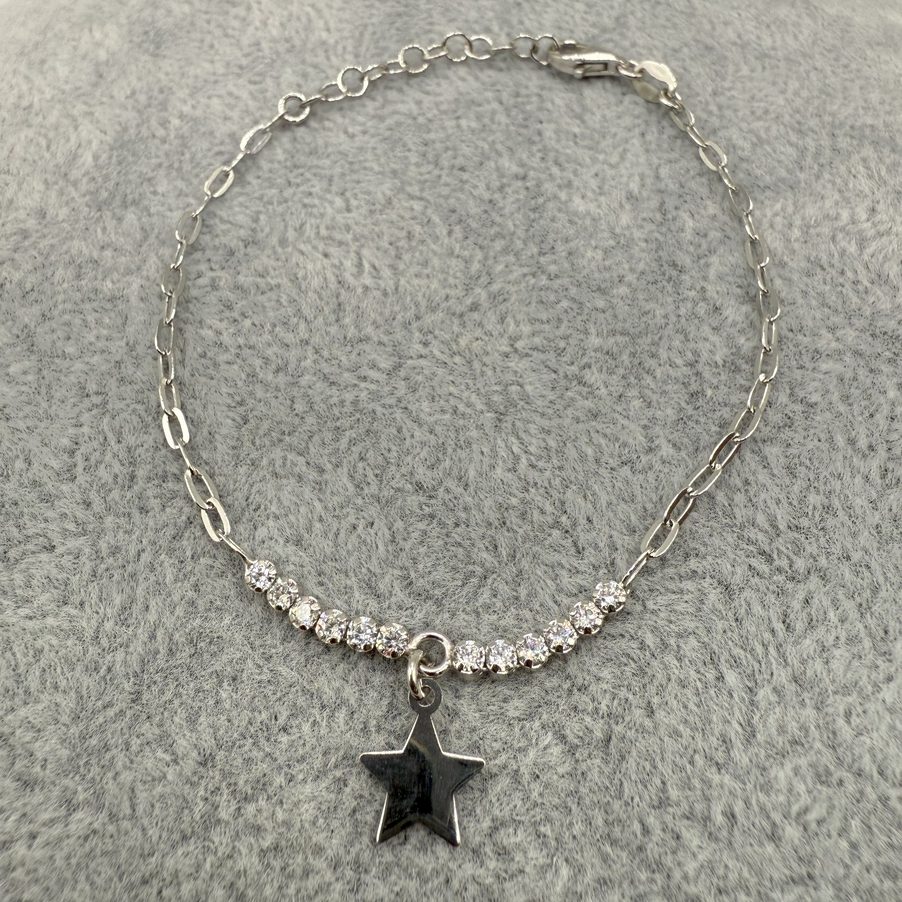 Bracciale Argento925 Con Ciondolo Stella e ZIrconi Art.9946