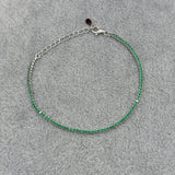 Bracciale Argento925 Tennis Verde Smeraldo
