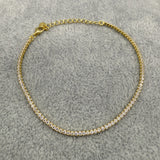 Bracciale Argento925 Dorato Tennis Bianco