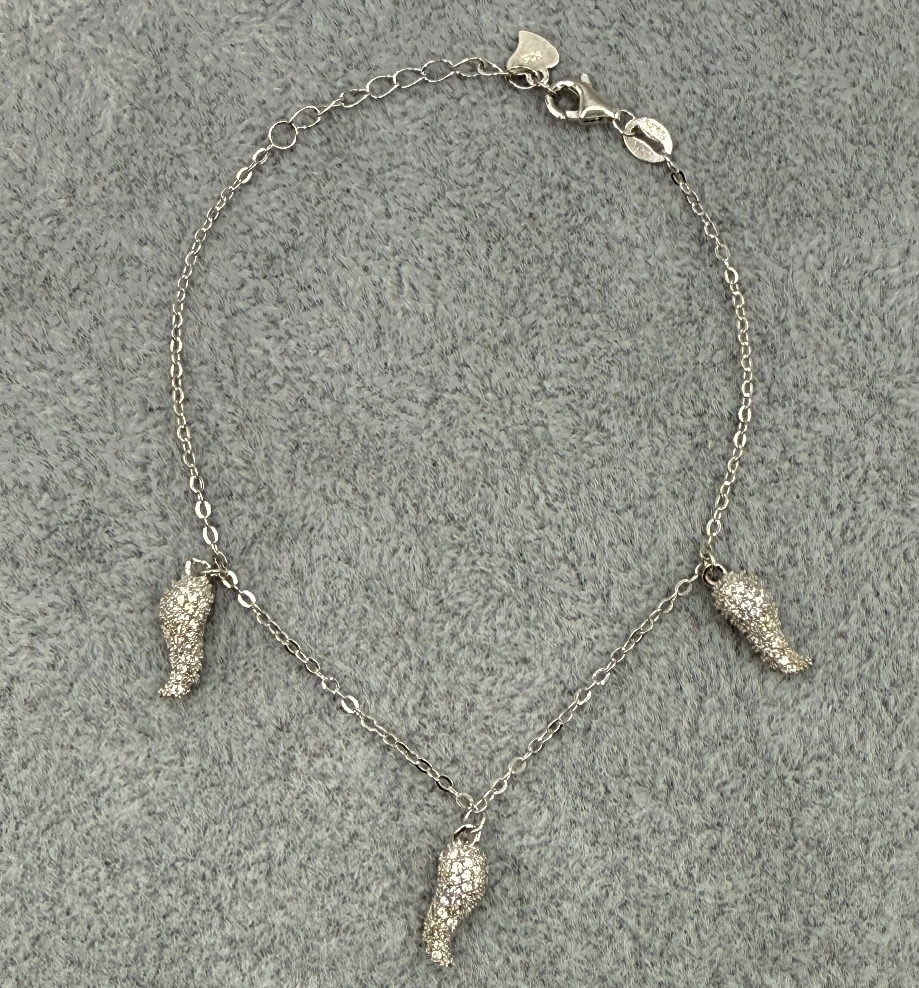 Bracciale Argento925 Con Cornetti Zirconati Art.Cr2