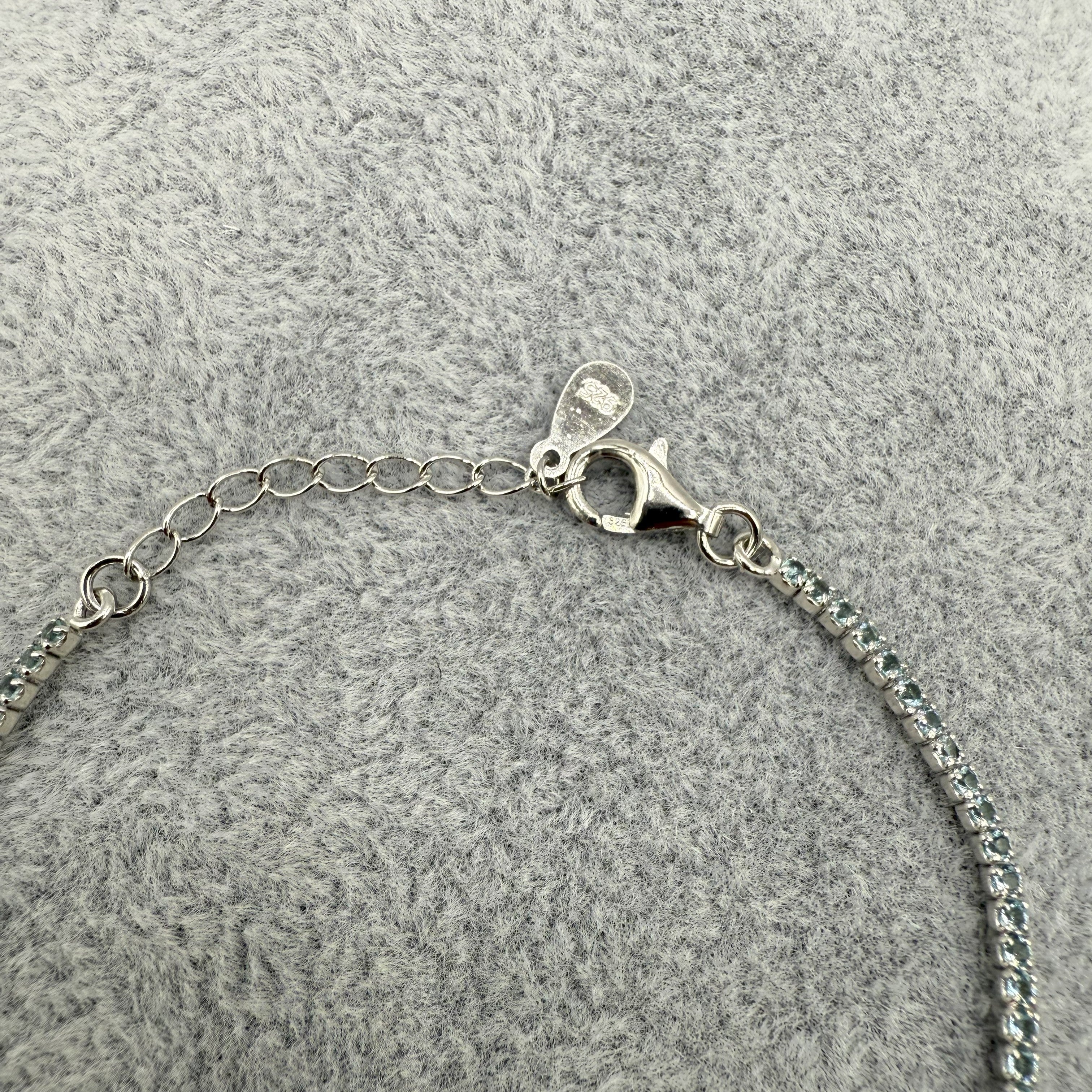 Bracciale Argento925 Tennis Colore Acquamarina TE-15AZ