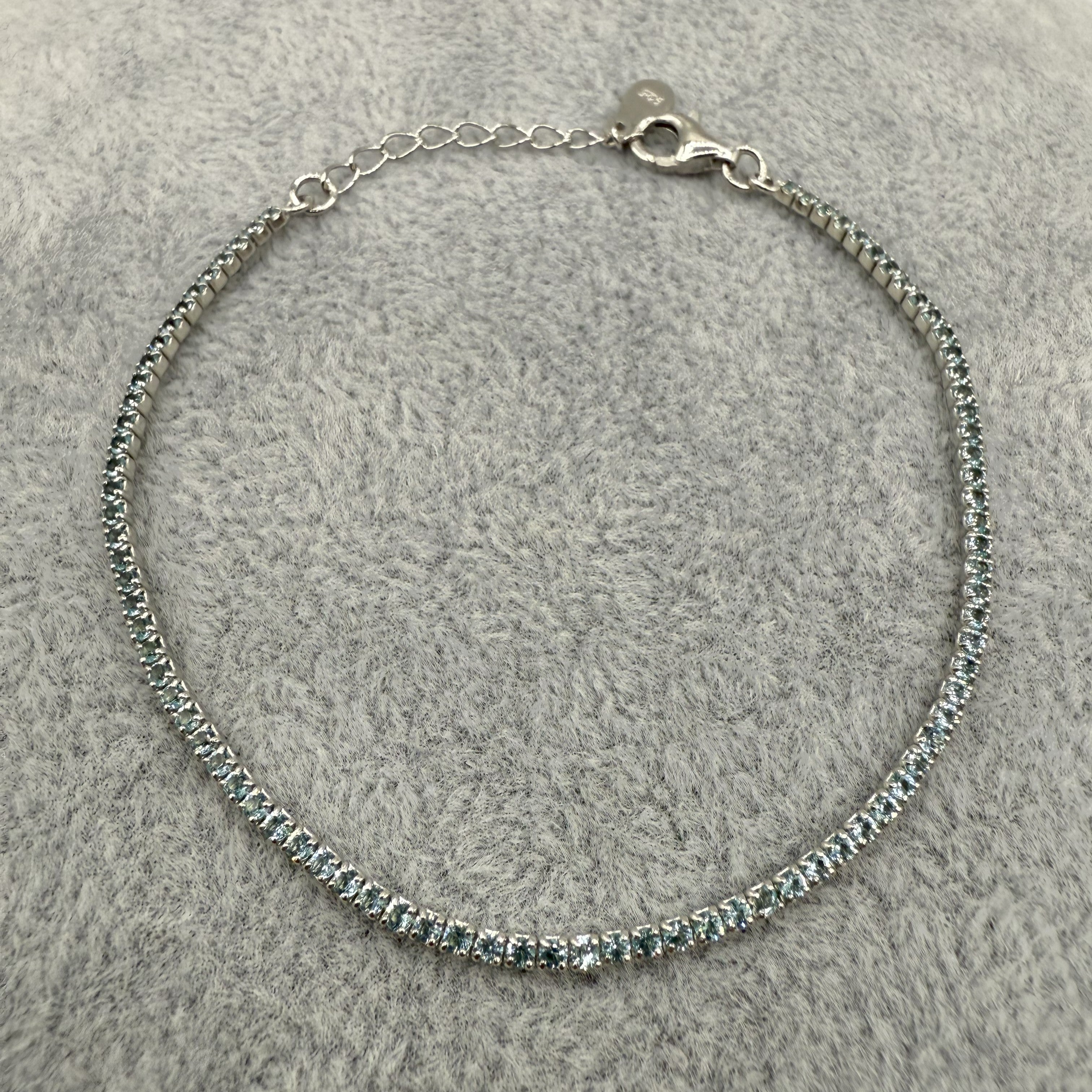 Bracciale Argento925 Tennis Colore Acquamarina TE-15AZ