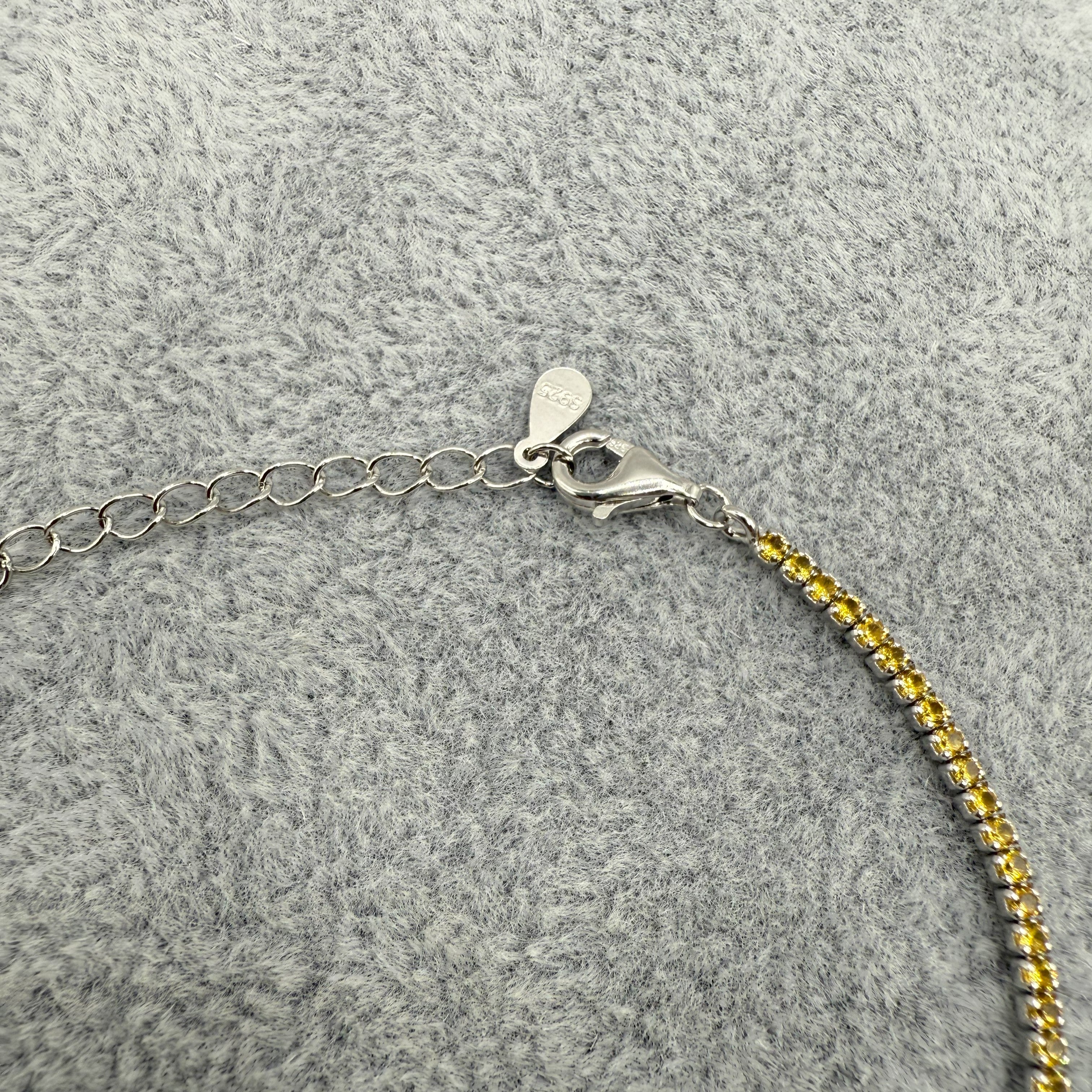 Bracciale Argento925 Tennis Colore Ambra TE-15GY
