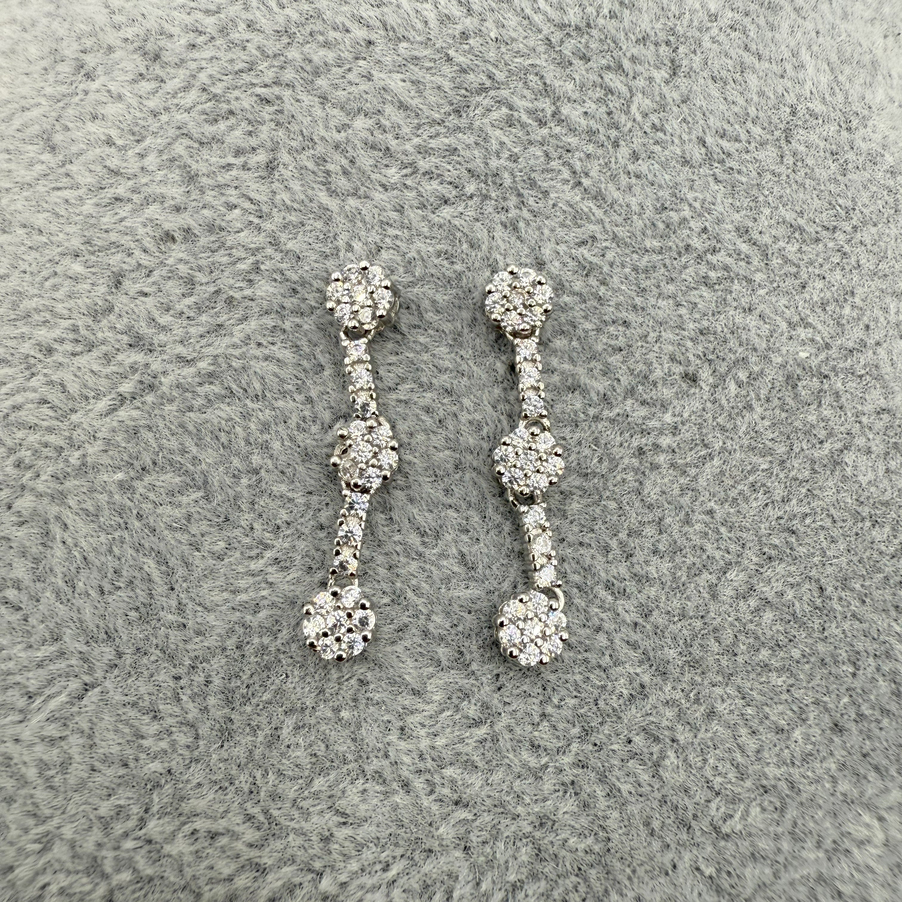 Orecchini in Argento925 Pendenti Zirconati Art.034/65