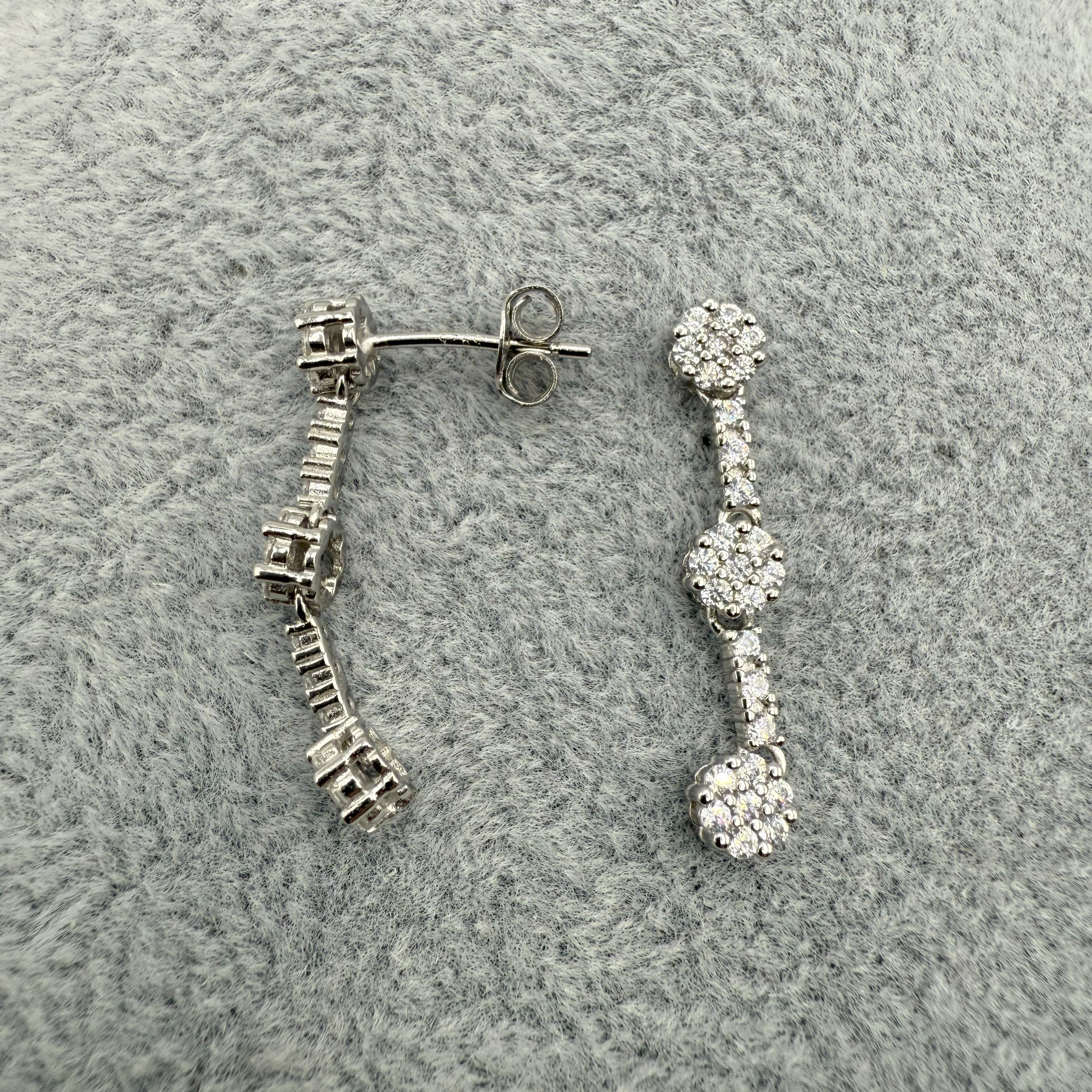 Orecchini in Argento925 Pendenti Zirconati Art.034/65