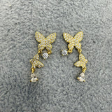 Orecchini in Argento925 Dorati Con Farfalline Zirconate Art.075/60