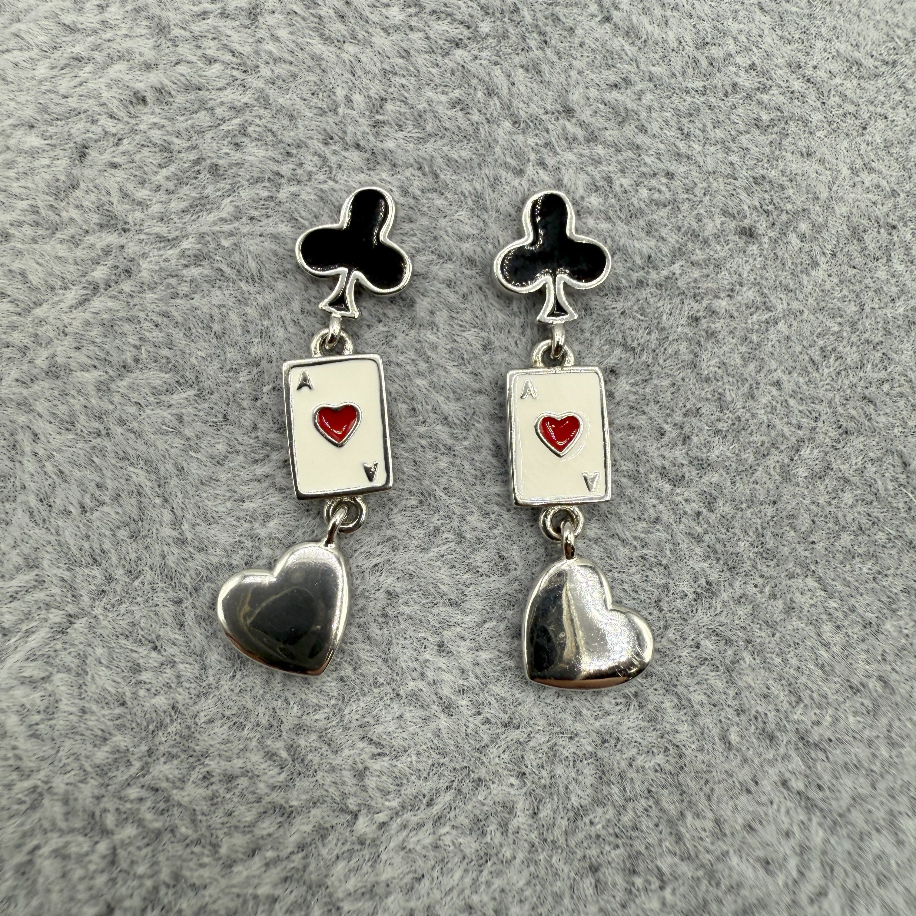 Orecchini in Argento925 Con Carte e Cuori Art.7404/W