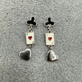 Orecchini in Argento925 Con Carte e Cuori Art.7404/W