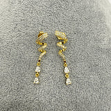 Orecchini in Argento925 Dorati  Fantasia a Spirale Con Zirconi Art.0120/21
