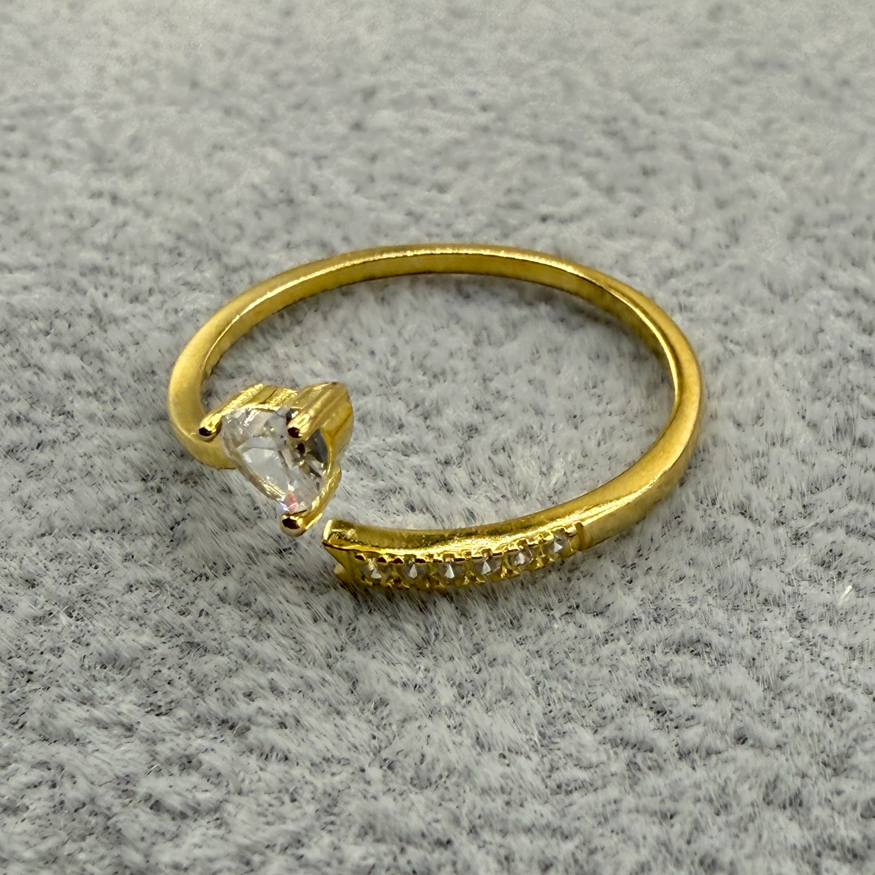 Anello Argento925 Dorato Con Punto Luce Art.A4/145