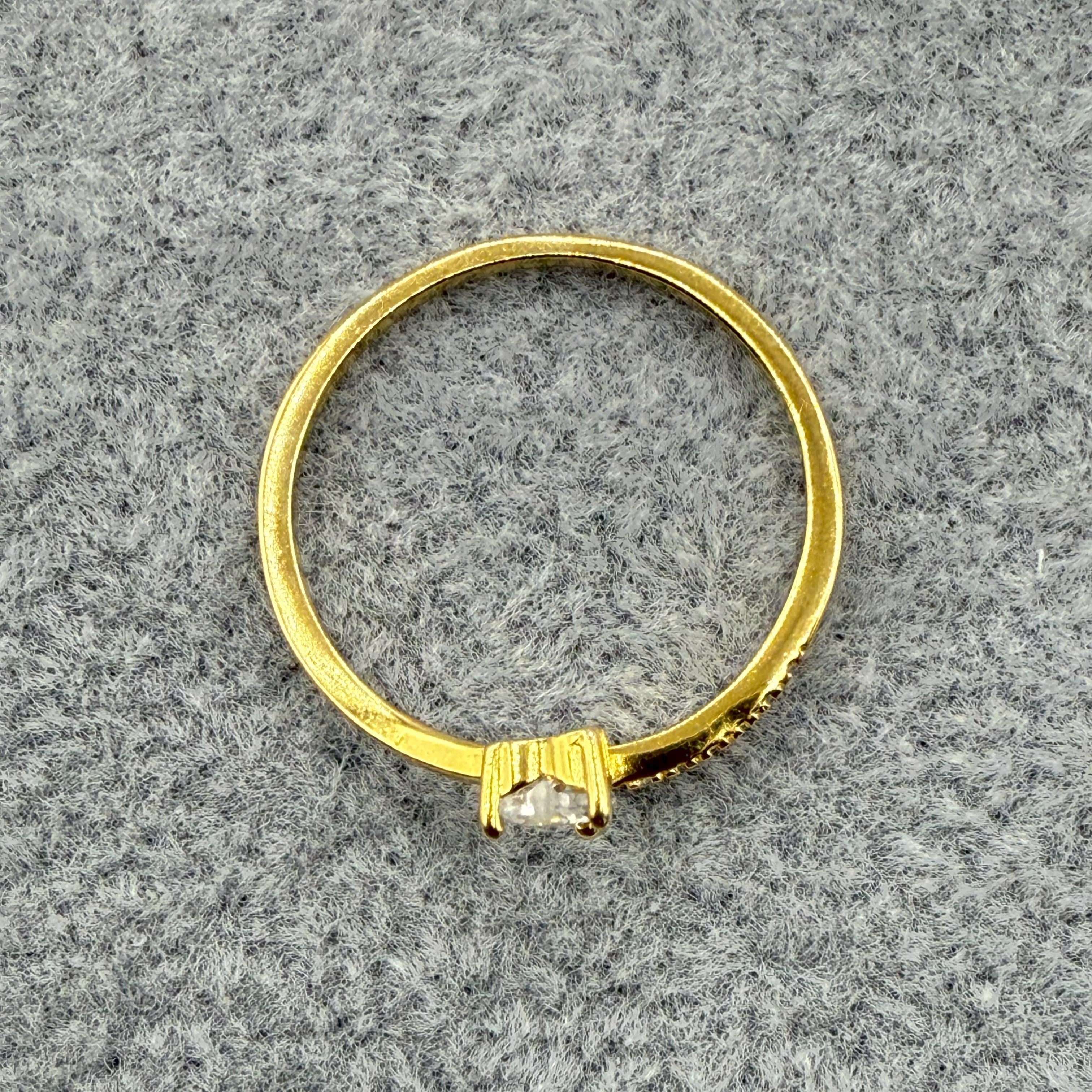 Anello Argento925 Dorato Con Punto Luce Art.A4/145