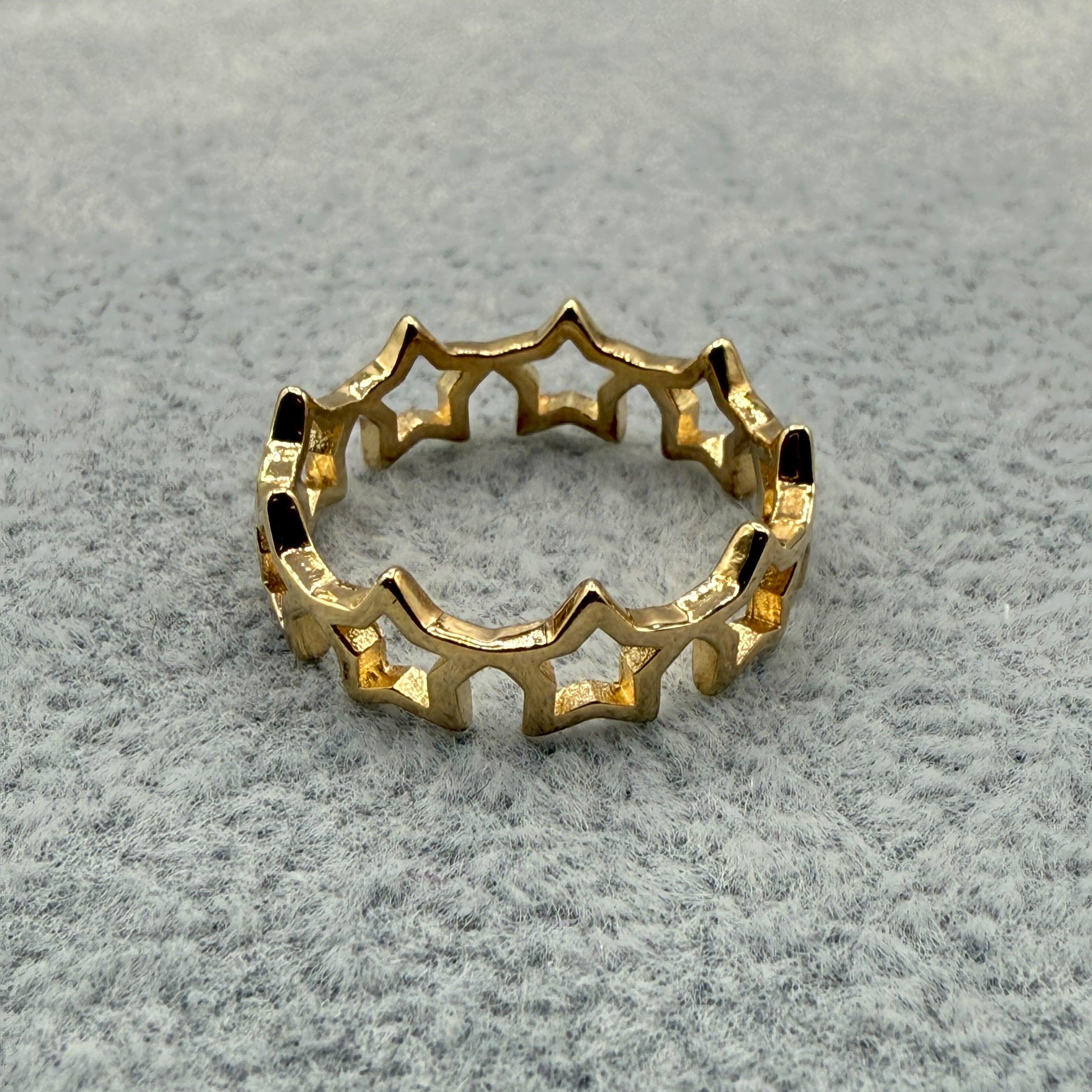 Anello Argento925 Dorato Fantasia a Stelle Art.76044