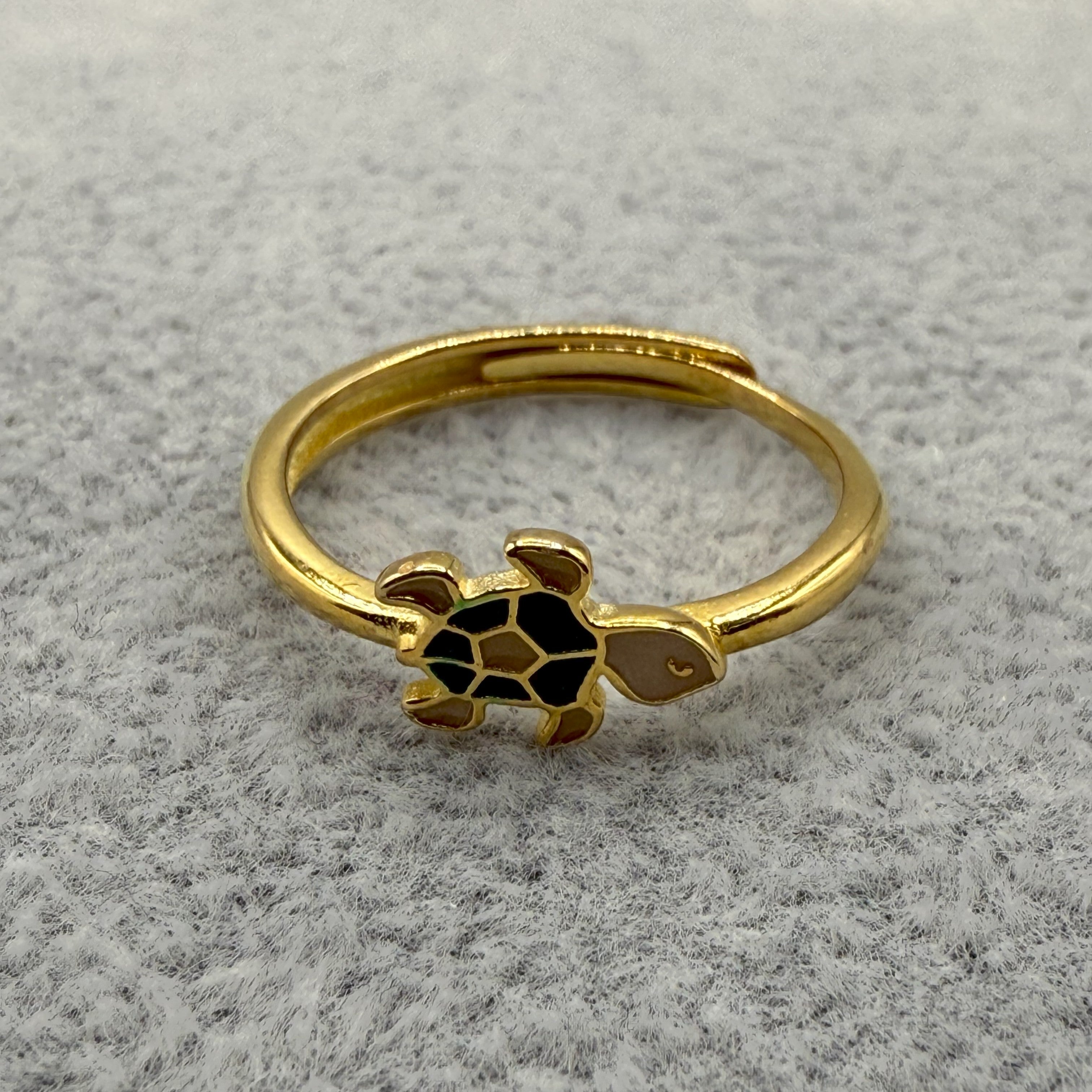 Anello Argento925 Dorato Fantasia Tartaruga Art.7855