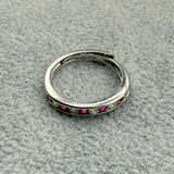 Anello Argento925 Con Zirconi Bianchi e Ametista Art.5562