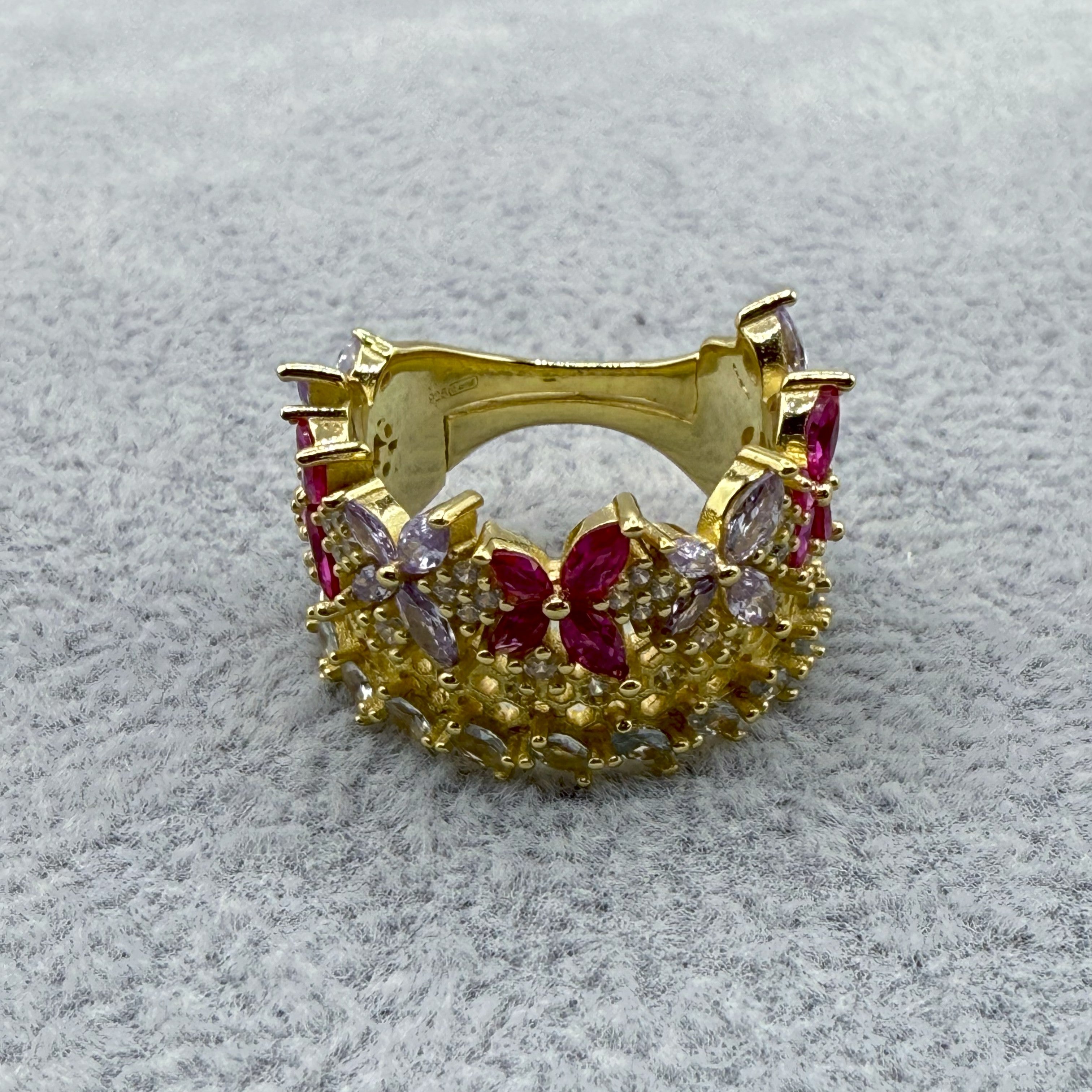 Anello Argento925 Con Zirconi Colorati Art. 7744