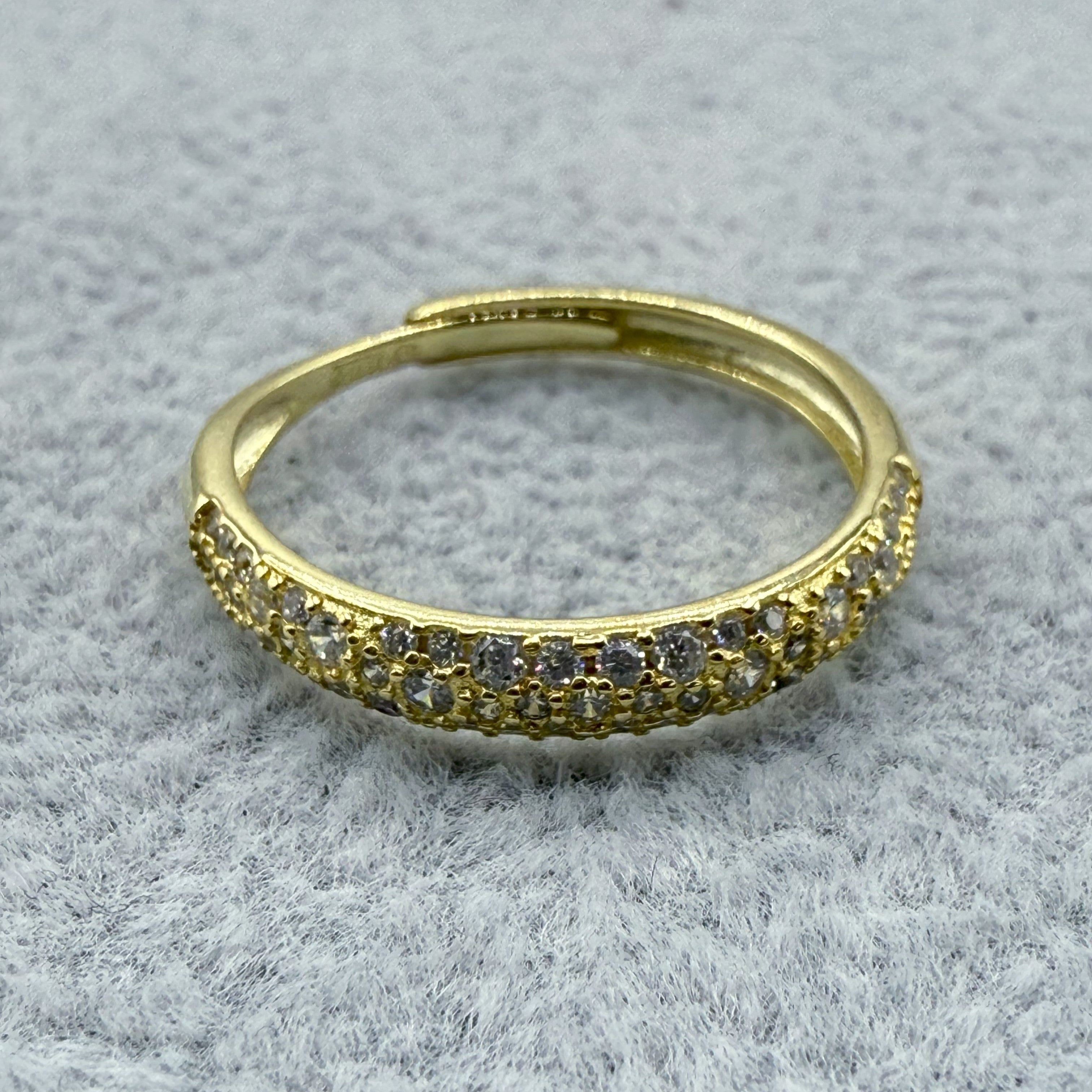 Anello Argento925 Dorato Con Zirconi Art. A100/12e