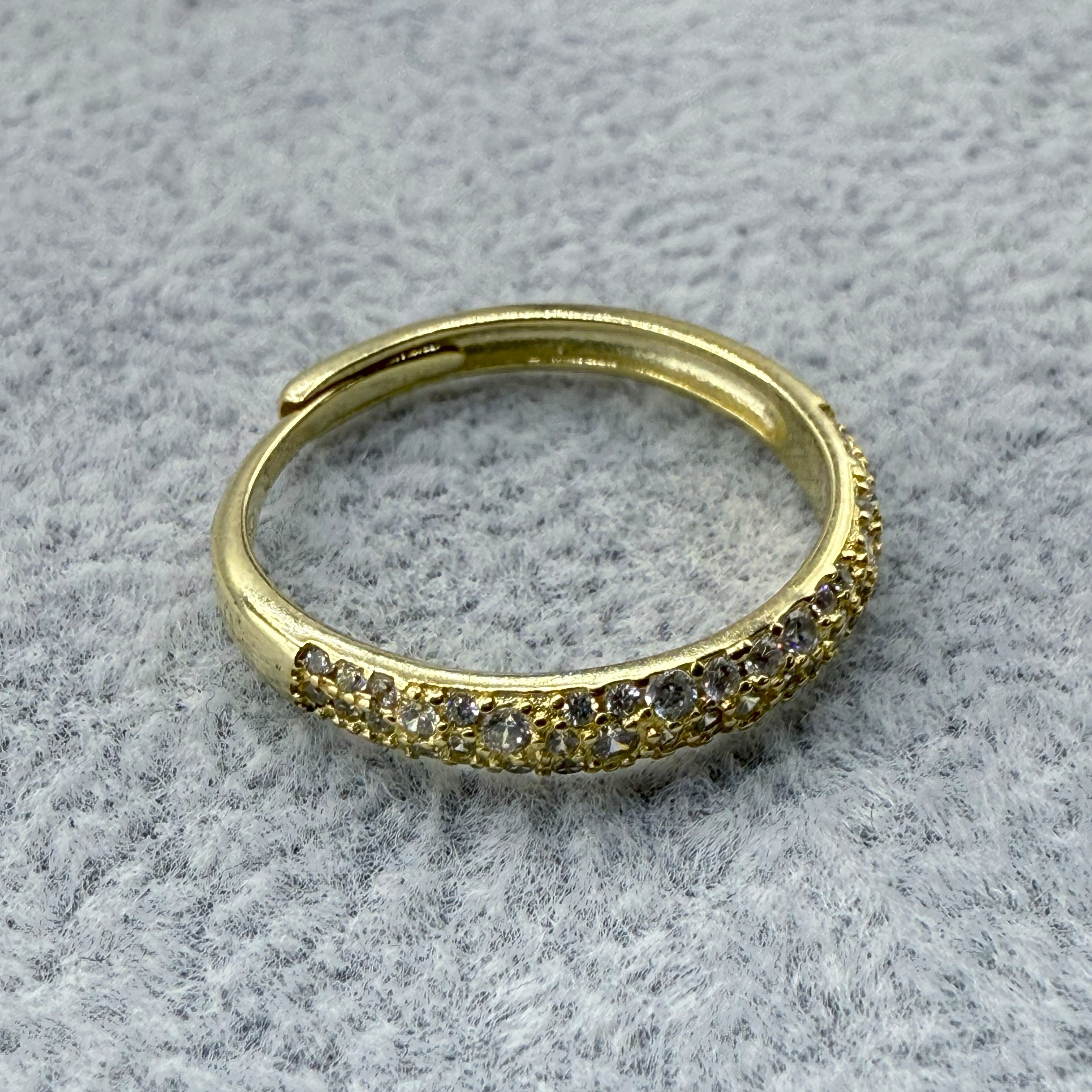 Anello Argento925 Dorato Con Zirconi Art. A100/12e