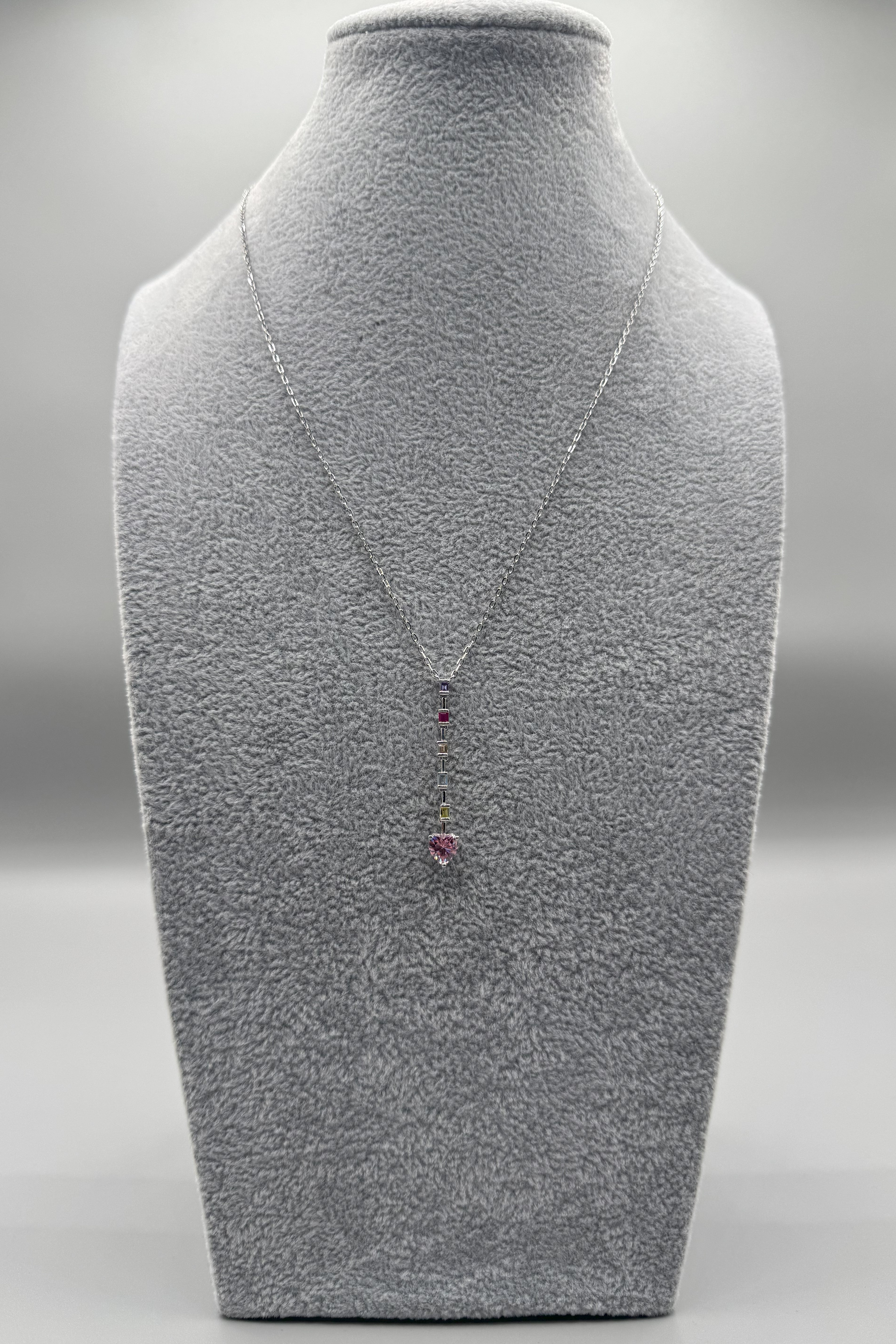 Collana Argento925 Con Cuore Pendente e Zirconi