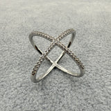 Anello Argento925 Sdoppiato Con Zirconi Art. AZ1