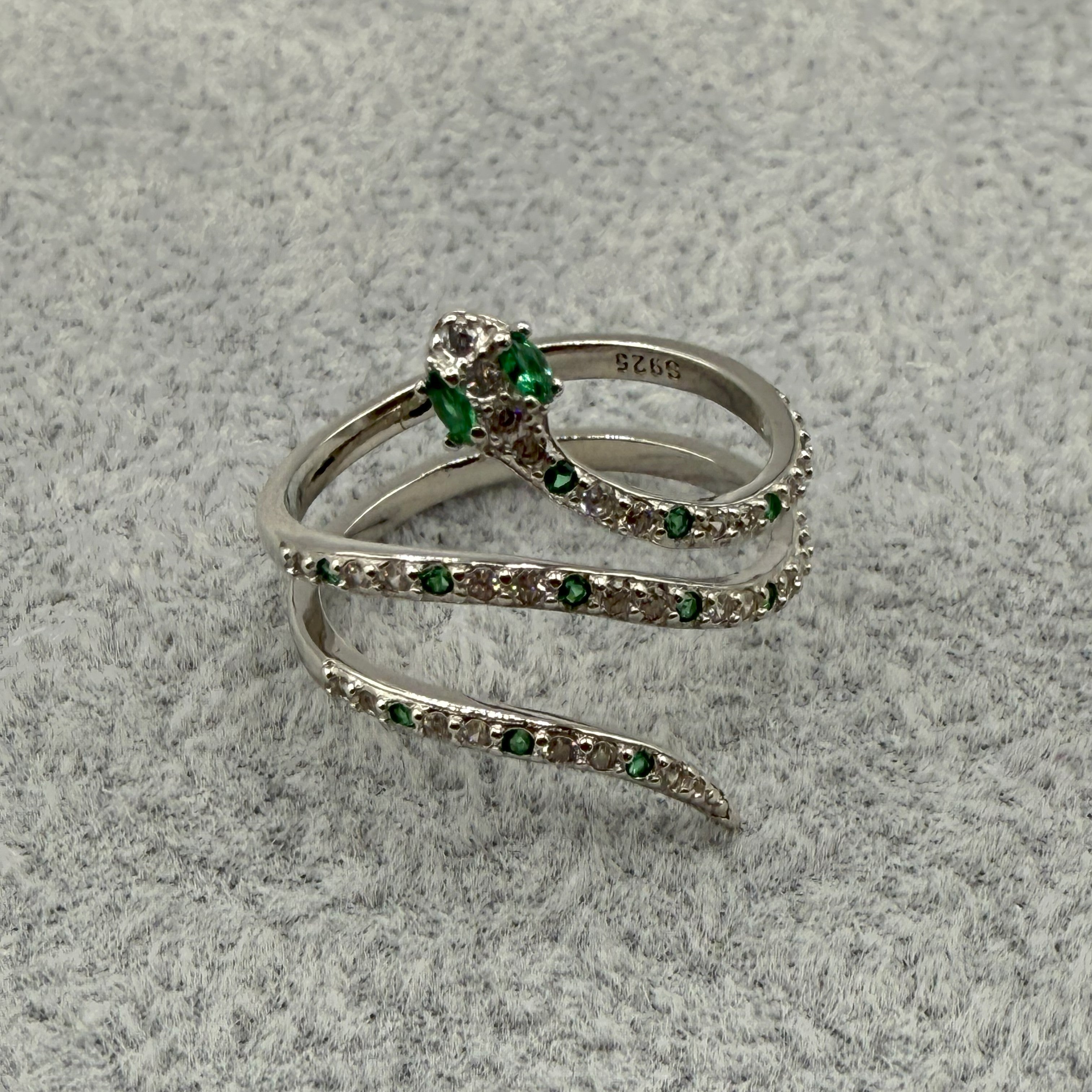 Anello Argento925 A Forma Di Serpente Con Zirconi Art. A65/43