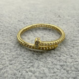 Anello Argento925 Dorato Circondato da Zirconi Art. A92/31e