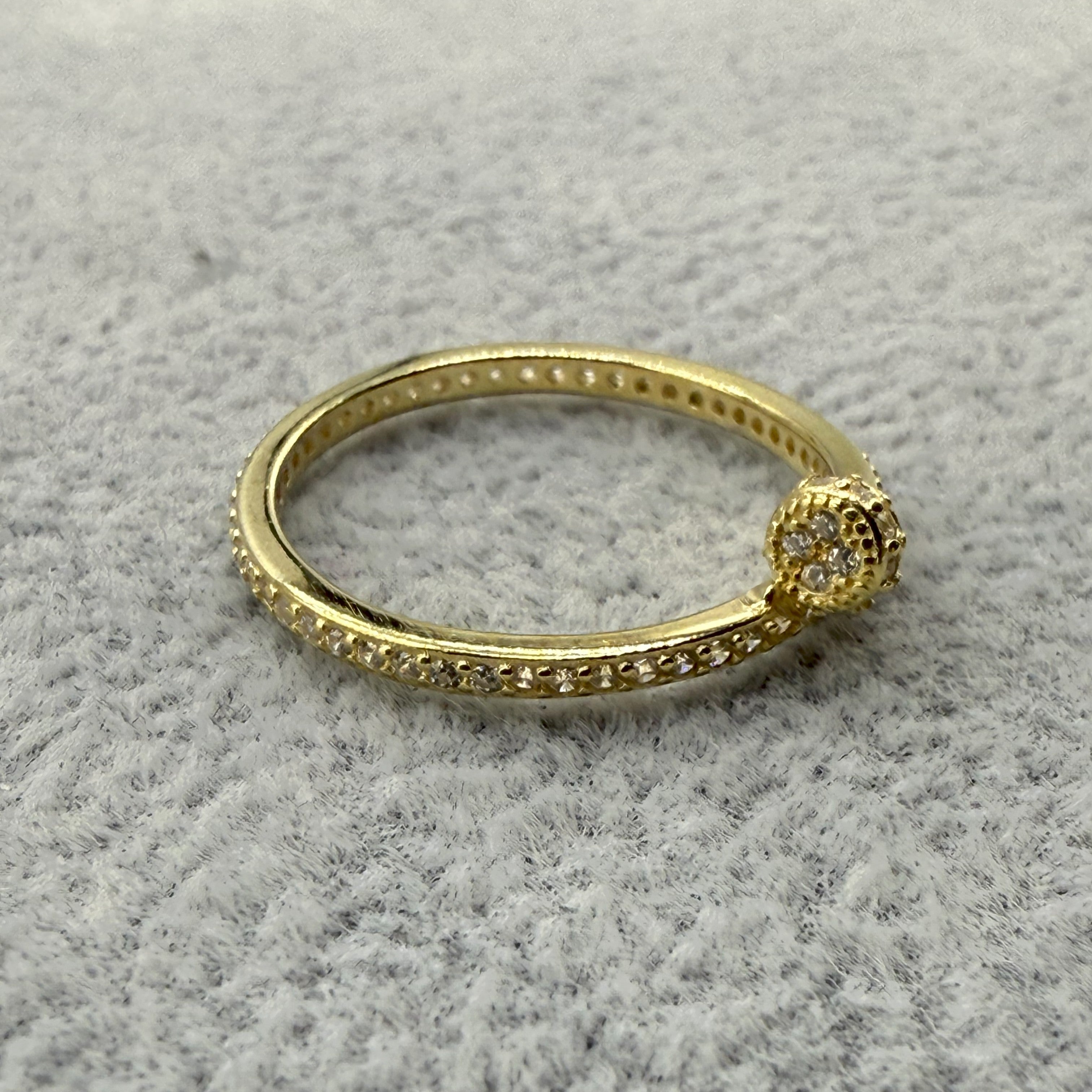 Anello Argento925 Dorato Circondato da Zirconi Art. A92/31e