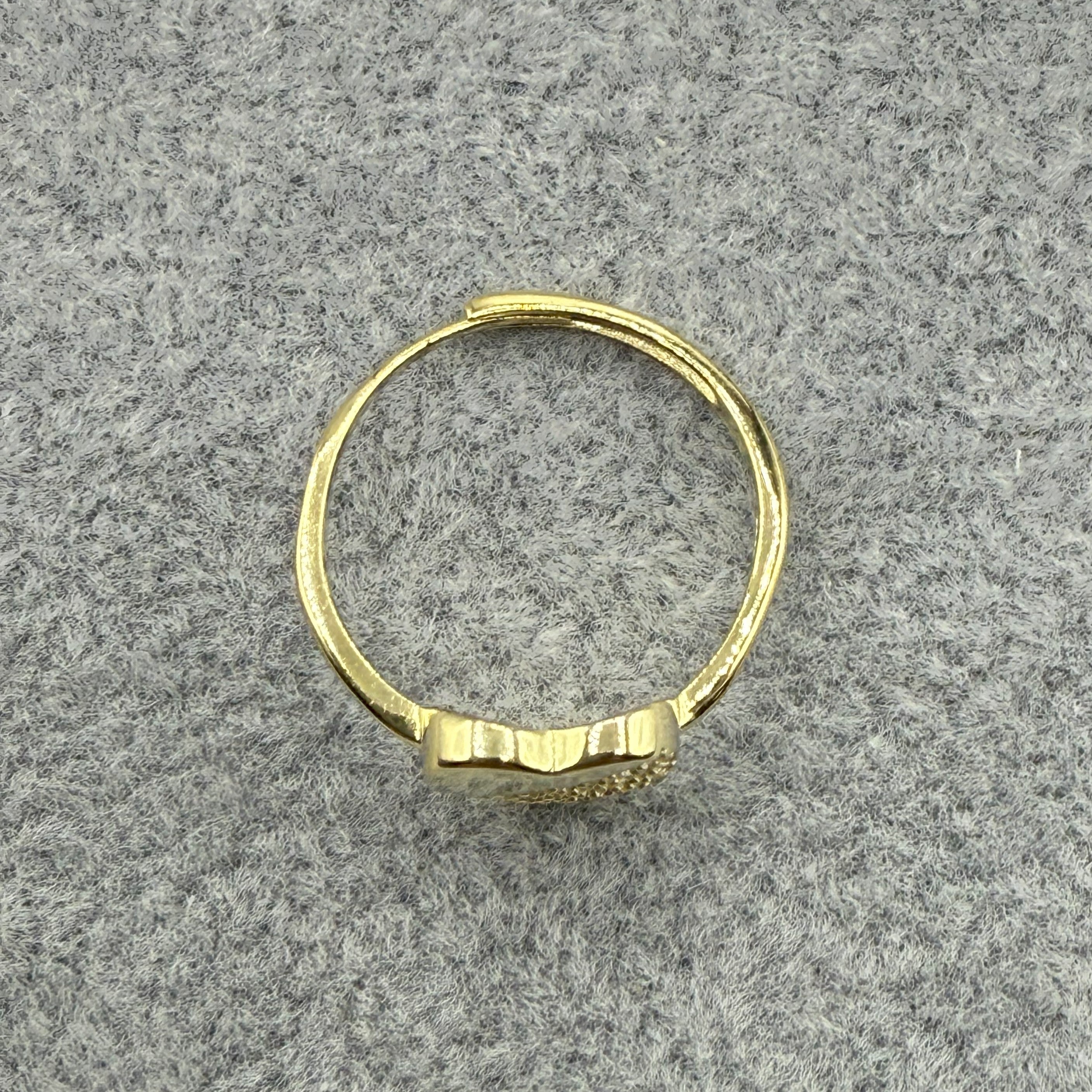 Anello Argento925 Dorato Con Cuore Centrale Con Zirconi Art.A24/119