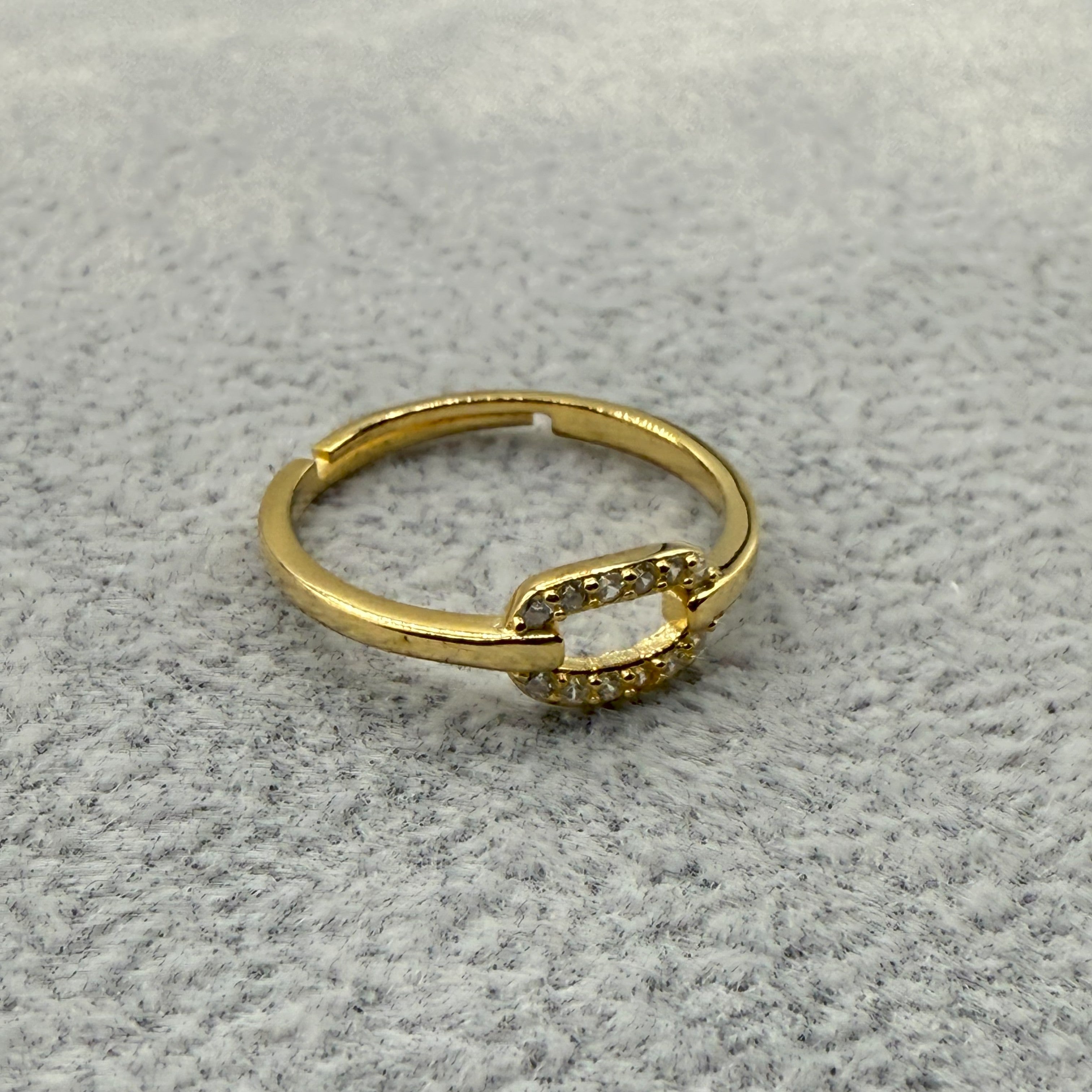 Anello Argento925 Dorato Con Zirconi Art.9598