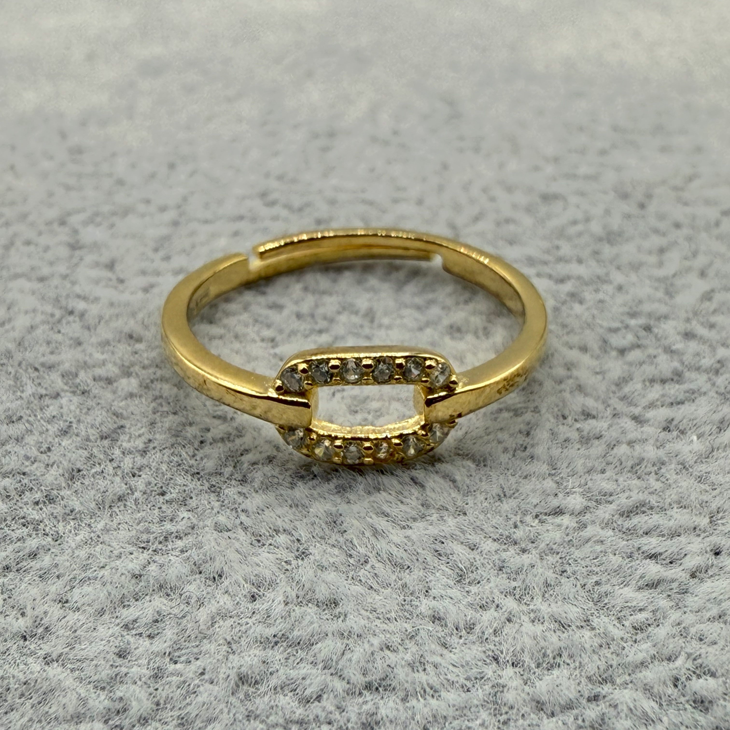 Anello Argento925 Dorato Con Zirconi Art.9598