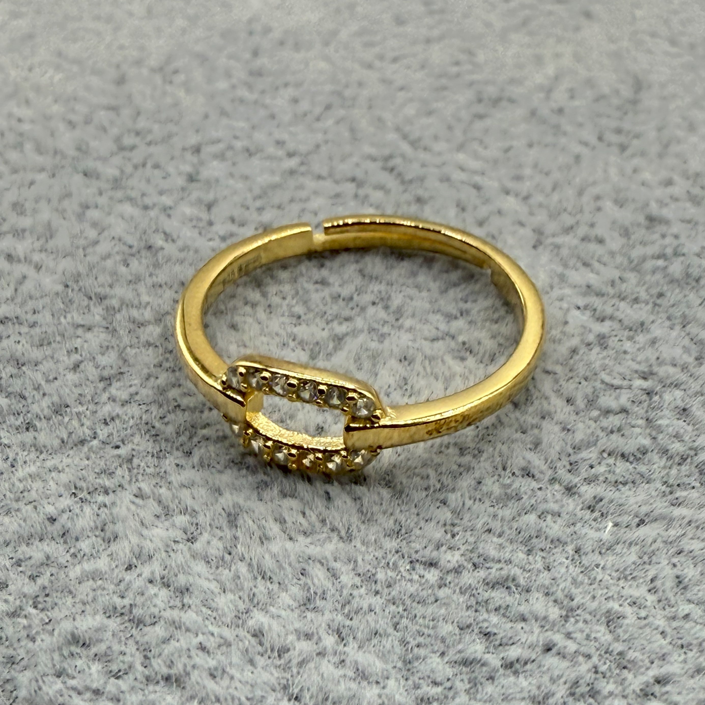 Anello Argento925 Dorato Con Zirconi Art.9598