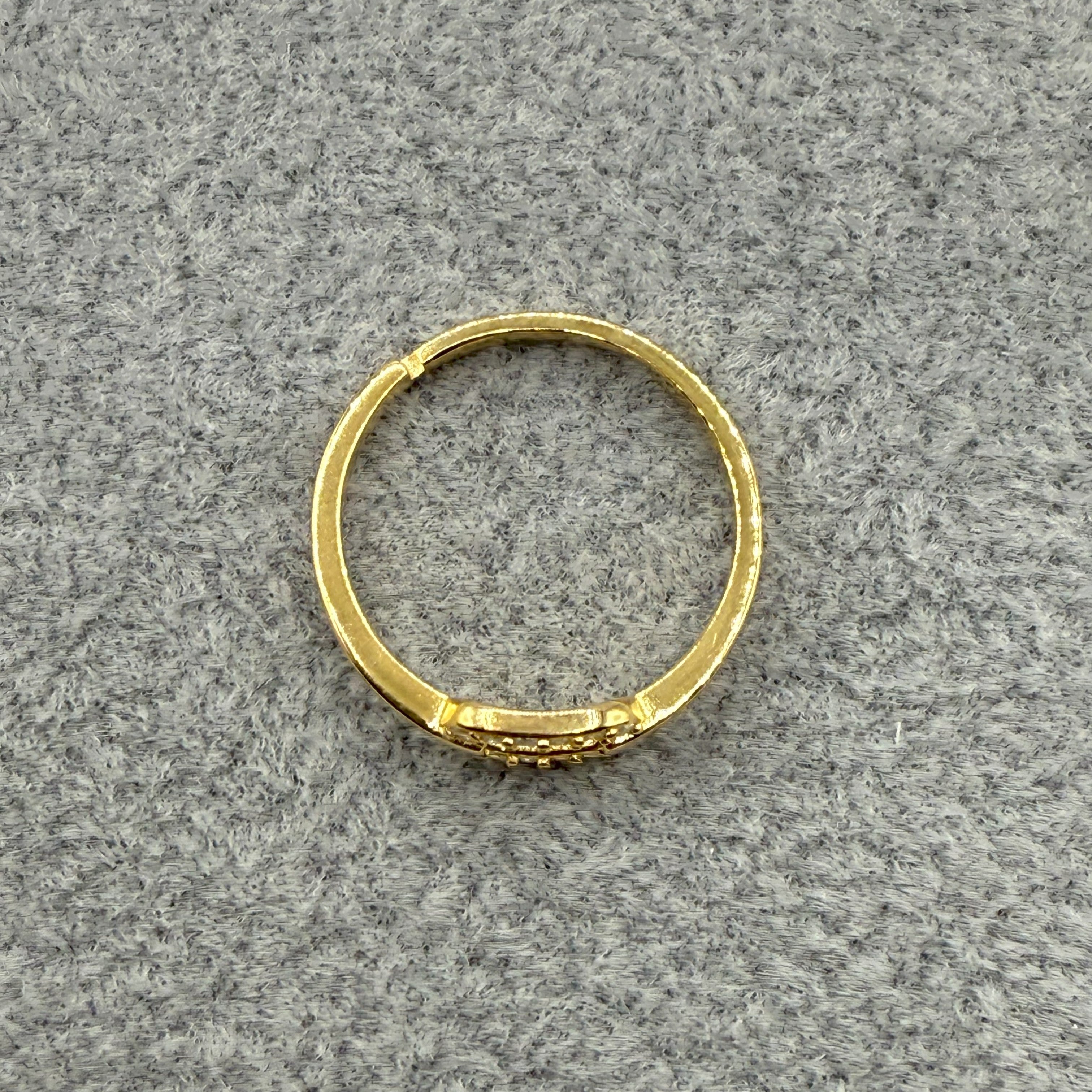 Anello Argento925 Dorato Con Zirconi Art.9598