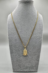 Collana Uomo Argento 925 In Maglia Con Ciondolo Gesù