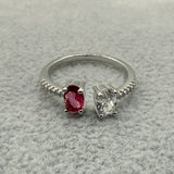 Anello Argento925 Con Zirconi Centrali Art. 9463