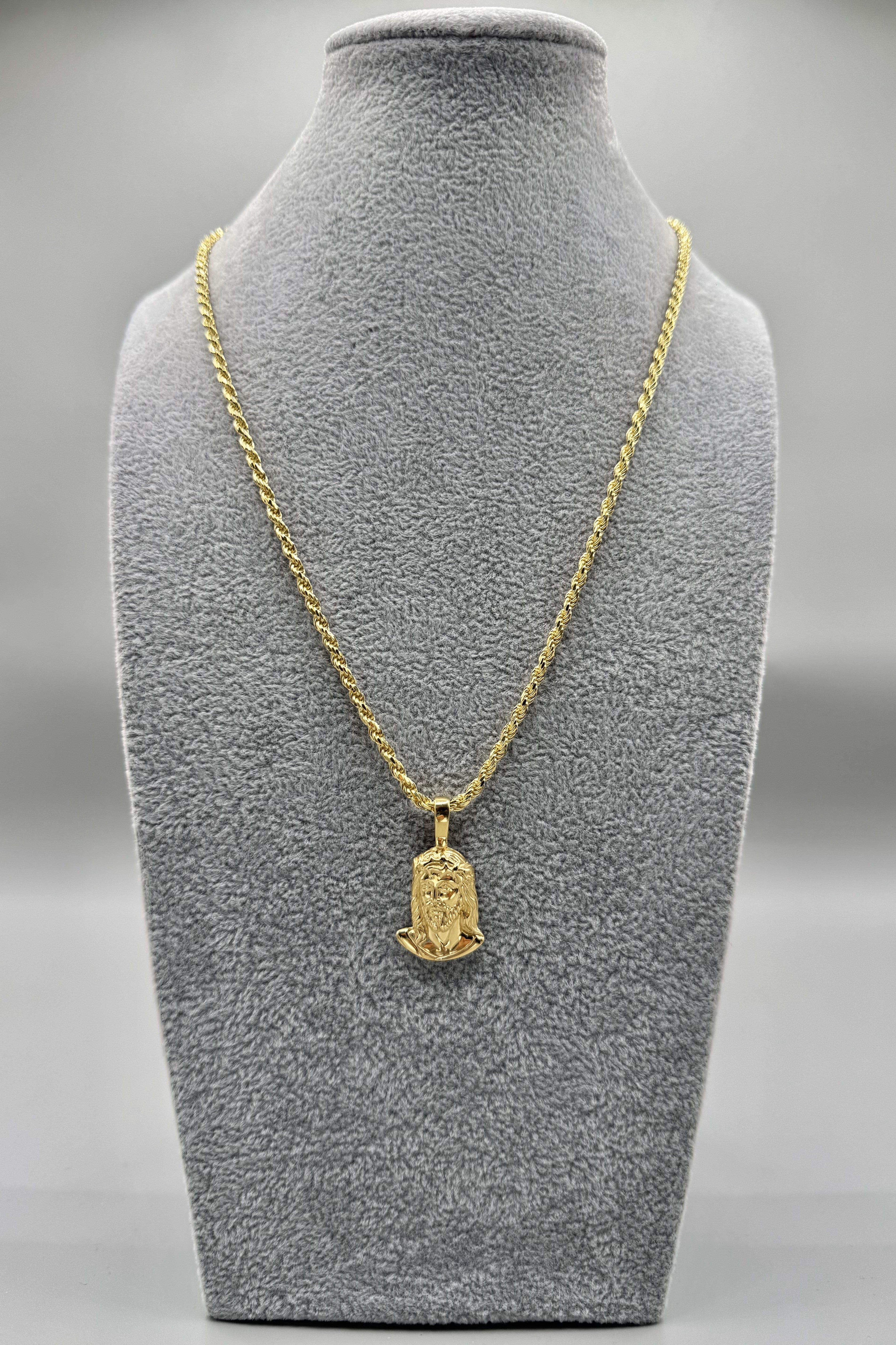 Collana Funetta 3 mm Con Ciondolo Gesù Argento 925