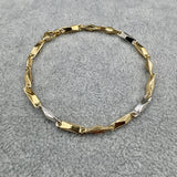 Bracciale Uomo Bicolore Fantasia Rombi Argento 925