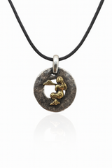 Collana In Argento 925 Partenope Con Vesuvio e Sirena C31