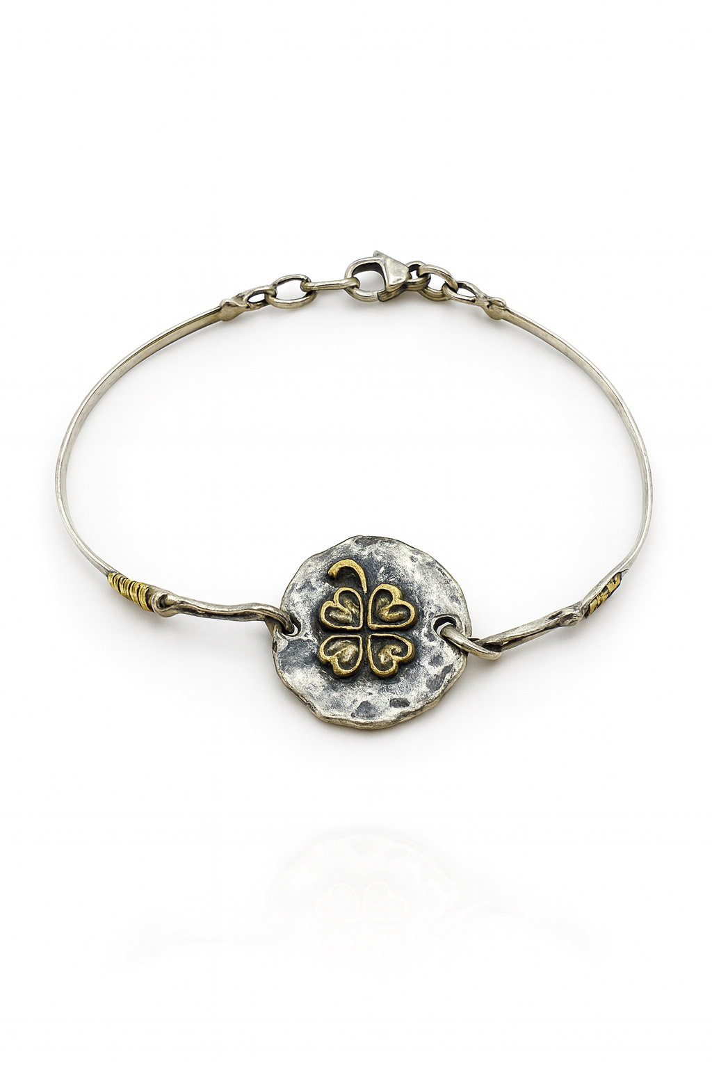 Bracciale in Argento 925 Con Simbolo Quadrifoglio B65