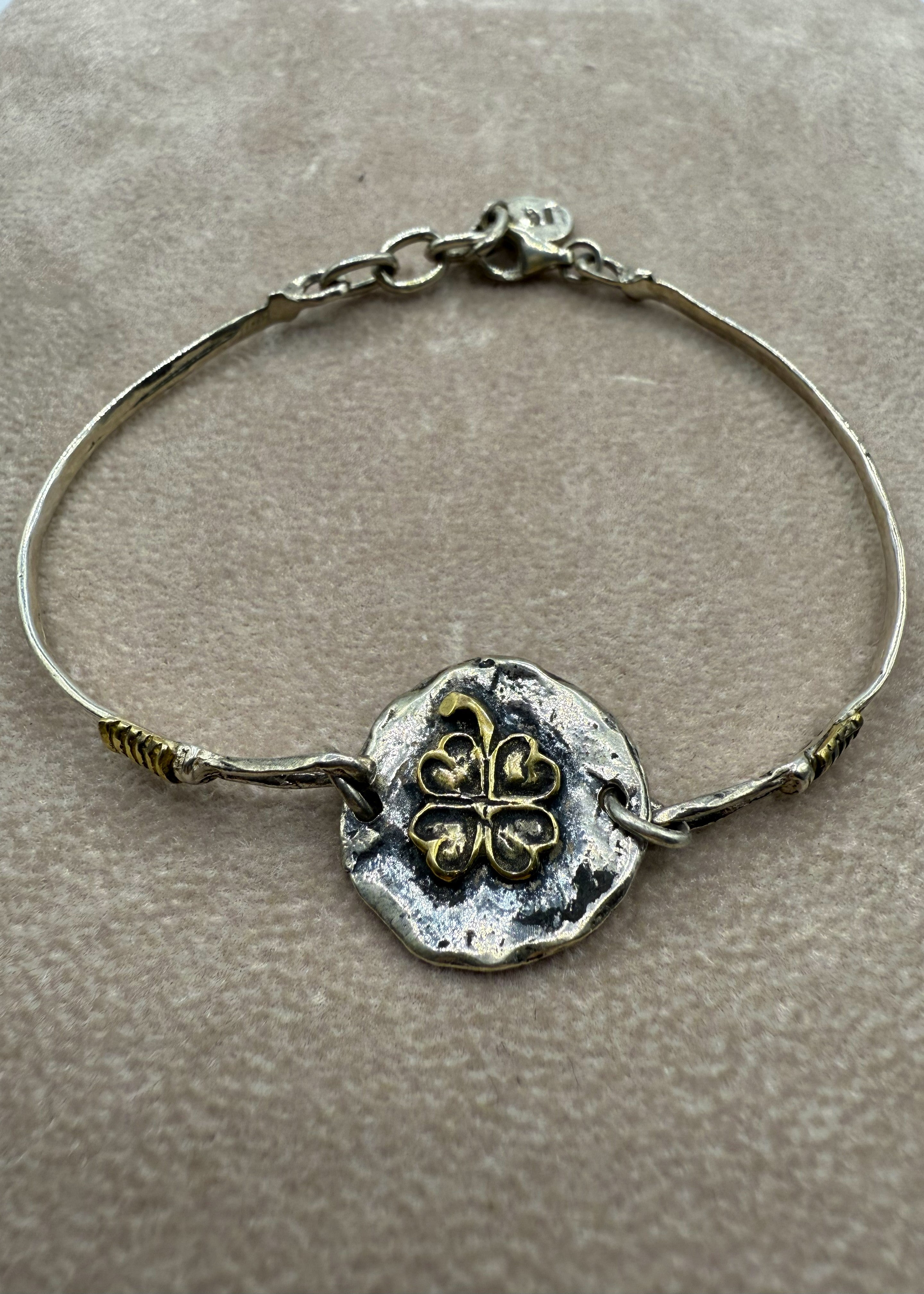 Bracciale in Argento 925 Con Simbolo Quadrifoglio B65