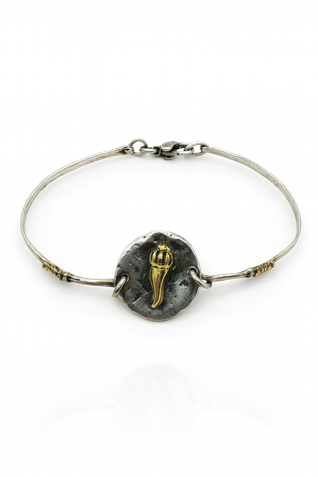 Bracciale in Argento 925 Con Simbolo Cornetto Scaramantico B65