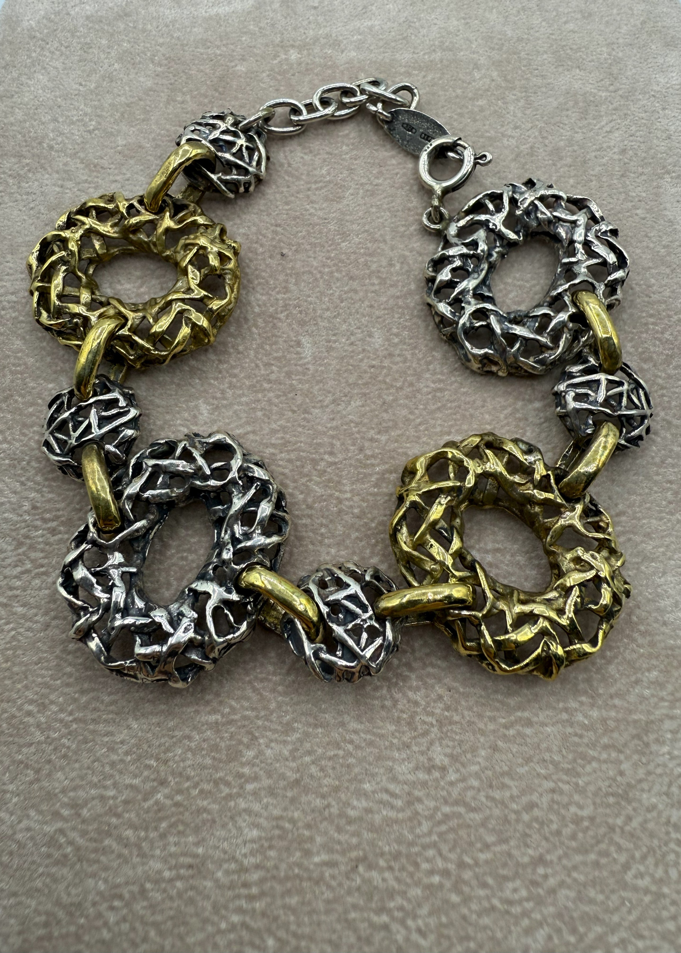 Bracciale in Argento 925 Battuto a Mano B74