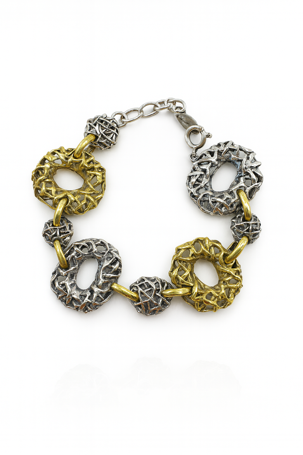 Bracciale in Argento 925 Battuto a Mano B74